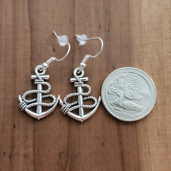 Anchor Earrings - Picture 2 of 2